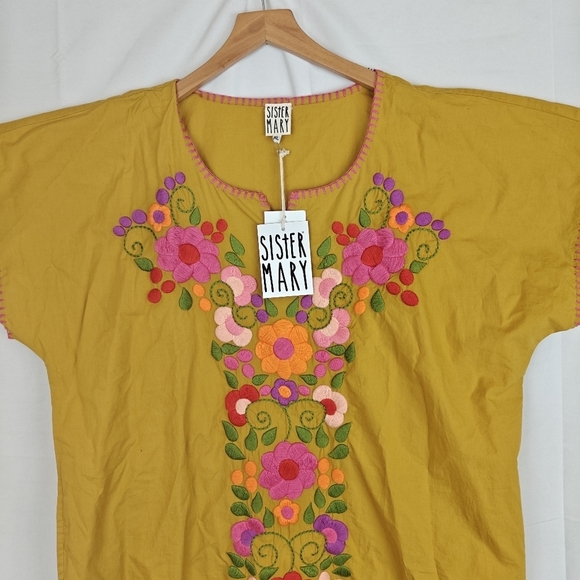 Sister Mary NWT Angelina Floral Embroidered Mini Dress Size XL Women's - Picture 6 of 14